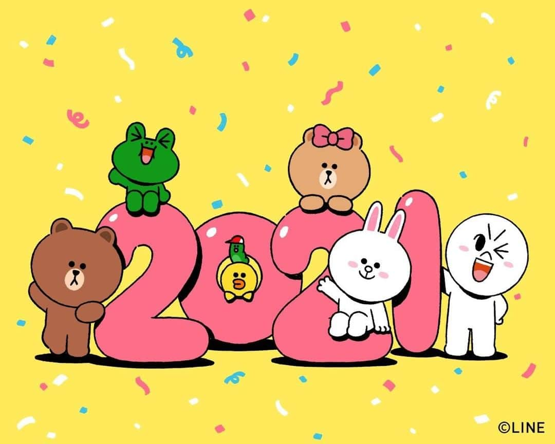 LINE FRIENDSさんのインスタグラム写真 - (LINE FRIENDSInstagram)「HAPPY NEW YEAR ❤️ 2021 with BROWN & FRIENDS!  #Happynewyear #Hello2021 #Goodbye2020 #BROWN #CONY #CHOCO #SALLY #LEONARD #EDWARD #MOON #newyear #LINEFRIENDS」1月1日 9時00分 - linefriends