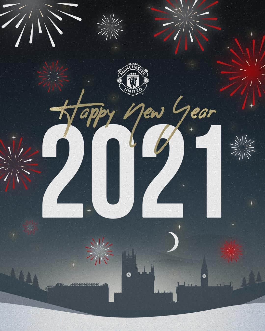 マンチェスター・ユナイテッドさんのインスタグラム写真 - (マンチェスター・ユナイテッドInstagram)「✩*⋆ 𝟚 𝟘 𝟚 𝟙 ⋆*✩ Happy New Year, Reds! #MUFC」1月1日 9時01分 - manchesterunited