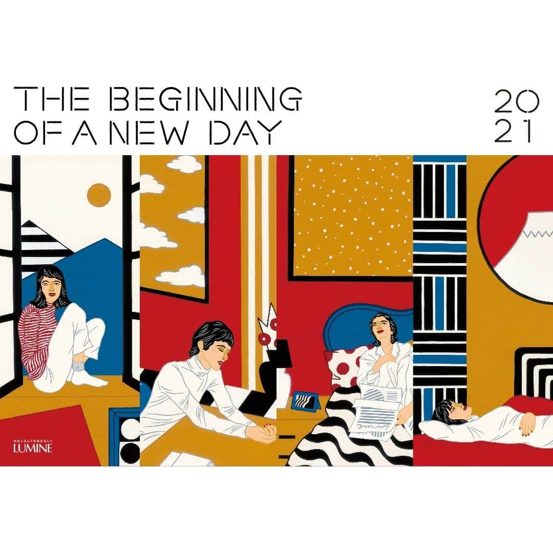ルミネ公式のインスタグラム：「「THE BEGINNING OF A NEW DAY」  それぞれの立場で、様々な想いを抱いて過ごした2020年。 自分自身と向き合うことで、何気ない日常の大切さに改めて気づいた方も多かったのではないでしょうか。 ふと流れてきた音楽が心地よかったり、良い本と出会えたりと、新しい発見もあったかもしれません。  日常に、確かな一歩を。  新たな時の始まりを、あたたかく前向きな気持ちで迎えられることを願っています。  ＿＿＿＿＿＿＿＿＿＿＿＿  イラストレーター　飯田 梓　Azusa Iida  1991年生まれ。2016年にMANHOODgalleryにて初個展『A MOMENT展』を開催して以来、おもに人物をモチーフとしたさまざまな表現方法で展示を行っている。また、広告やCDジャケット、雑誌などのイラストレーションや、ファッションブランドとのコラボレーションなど、さまざまなフィールドで活動中。」