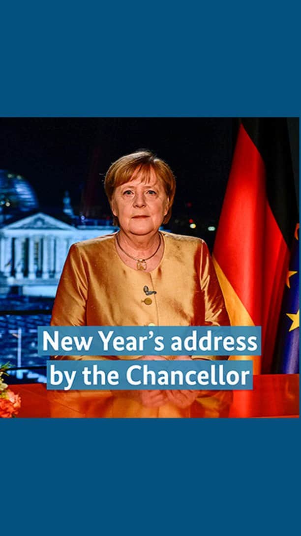 アンゲラ・メルケルのインスタグラム：「Never in the last 15 years we all felt the old year so difficult - and we never looked forward to the new year with so much hope, despite all the worries and some skepticism, Chancellor Merkel in her New Year's speech: . . . #Bundeskanzlerin #Kanzlerin #Merkel #Neujahrsansprache #2021 #Deutschland #Silvester #Neujahr #newyear」
