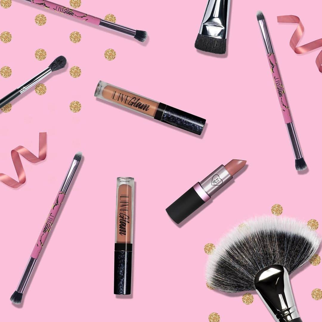 LiveGlamのインスタグラム：「Ring in the #NewYear with our #LiveGlam January collections! 🥂💋 We love celebrating our #LiveGlamFam 🎉 All Lippie and Brush Club members will receive a FREE, exclusive LiveGlam makeup brush in their package this month! ✨」