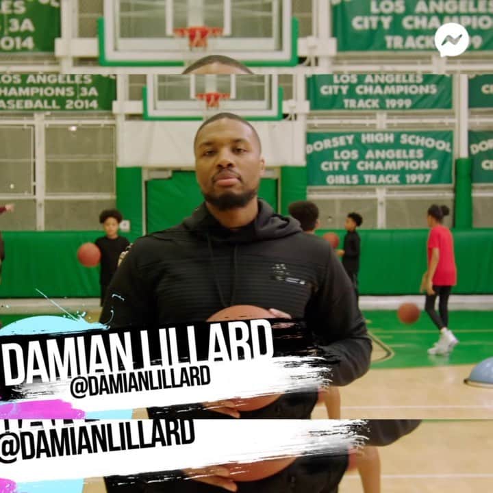 デイミアン・リラードのインスタグラム：「@iamcardib wanted to learn how to hoop, so they brought me in to teach her a few fundamentals. 🤣  Hit the link in my bio to watch the latest episode of #CardiTries.」