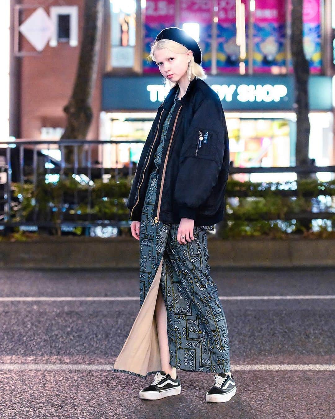 Harajuku Japanさんのインスタグラム写真 - (Harajuku JapanInstagram)「Mary (@themaryocean) is a Russian fashion model who came to Japan in early 2020 for a three month work assignment. She got stuck in Japan when the pandemic hit and has been here for nearly a year now. She first caught our eye in Harajuku when we noticed her large colorful cherry blossom chest tattoos.  Our first street snap of Mary was in February. We've street snapped her many times since then and she has become a part of the Harajuku street fashion community, making many friends. Since getting stuck in Japan, she's modeled for top Japanese designers and mags including CDG, Mikio Sakabe, and Sacai. Mary didn't plan to be stuck in Japan, but like everyone else this year, she's tried to make the best of it.  2020 has been a tragic year, but we're thankful for the new friends we've made and all of the small good things amidst the big bad things.  Happy New Year and we wish you all a great 2021!!!!」1月1日 4時06分 - tokyofashion