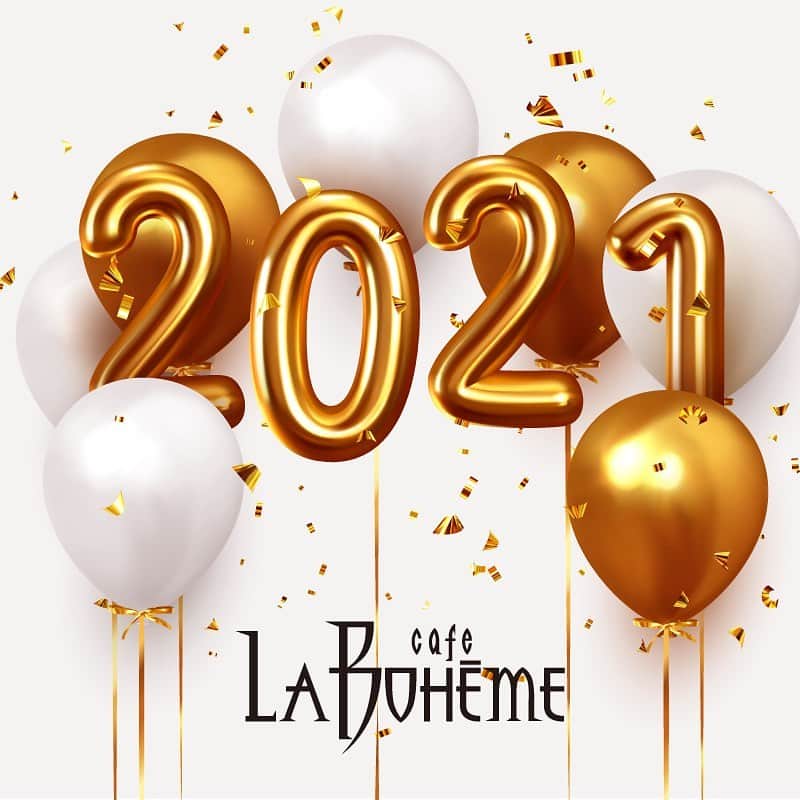 カフェ ラ・ボエムのインスタグラム：「. 新年あけましておめでとうございます。 本年もカフェ ラ ボエム🍝をどうぞよろしくお願いします。 2021年が皆様にとって素晴らしい１年になりますように🍾」