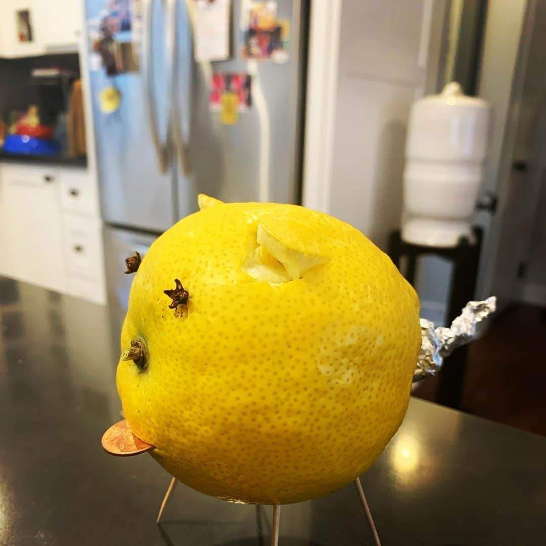 レスリー・フェラさんのインスタグラム写真 - (レスリー・フェラInstagram)「What better way to say “Sayonara!” to 2020 (and the expletive it was) than to make a lucky Lemon 🍋 Pig 🐷? Here’s mine!」1月1日 5時13分 - mslesleyfera