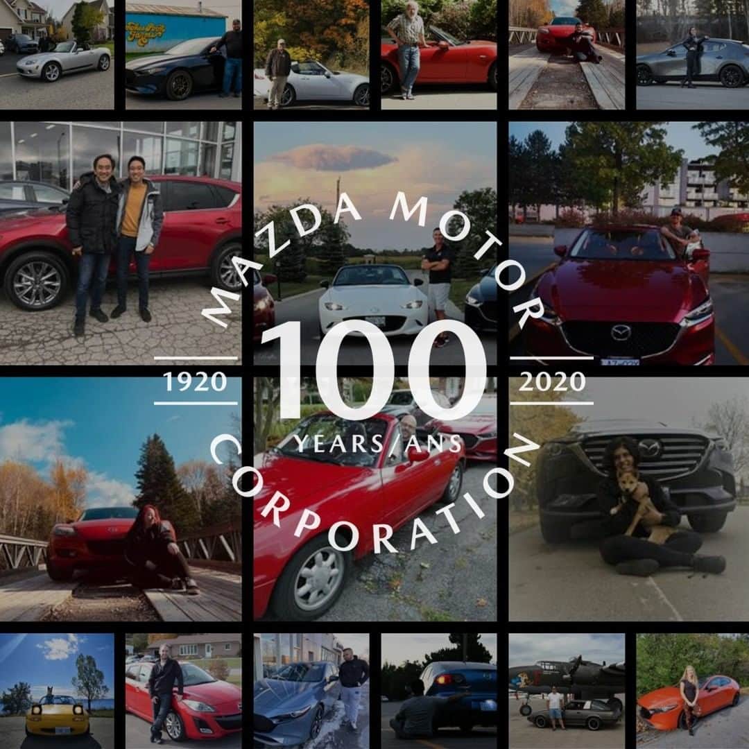 MAZDA Canadaのインスタグラム：「As 2020 comes to a close, we would like to thank everyone who helped us celebrate our 100th anniversary.  Without you, we would not have made it this far. Built by Us. Inspired By You.  #mazda100years」