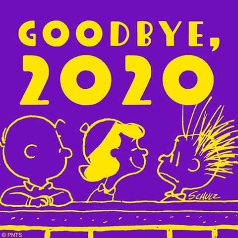 スヌーピーのインスタグラム：「So ready to say goodbye to 2020.」