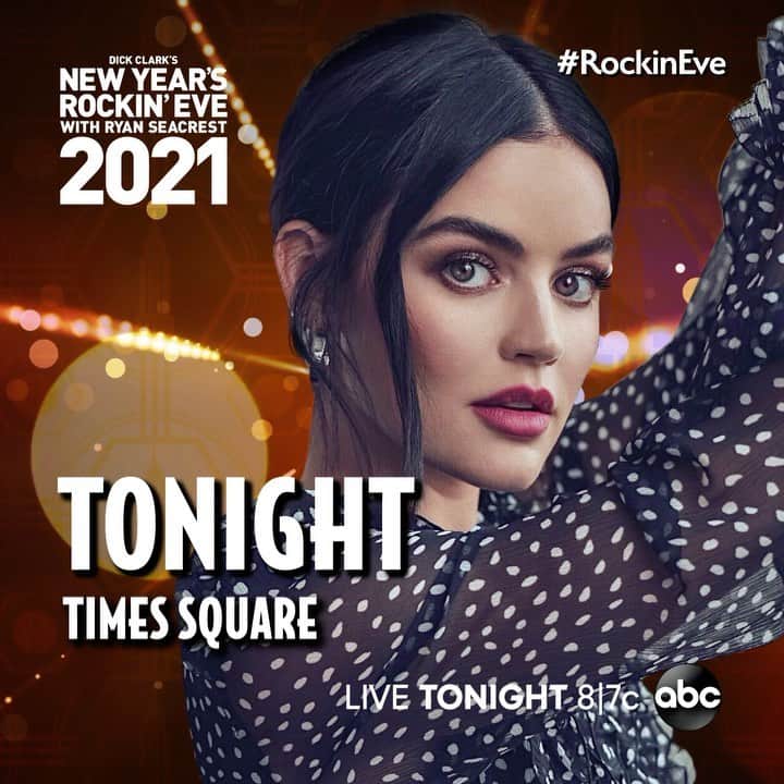 ルーシー・ヘイルのインスタグラム：「It feels SO GOOD to be celebrating @rockineve this year! LIVE TONIGHT at 8/7c on ABC. #RockinEve」