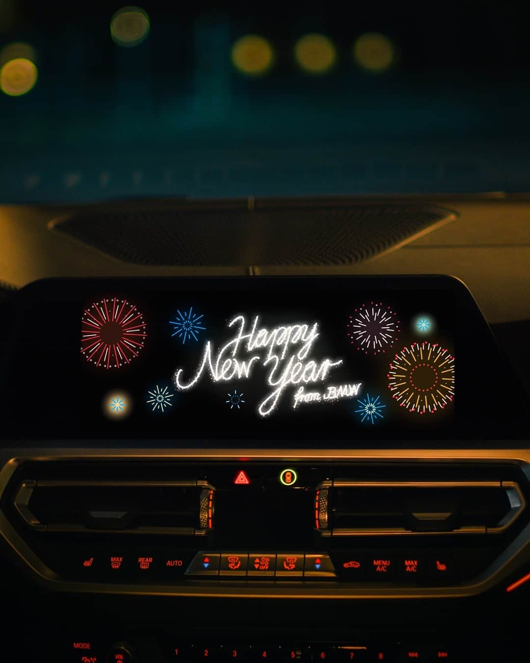 BMWのインスタグラム：「Ready for 2021? Your BMW is. Party safe and enjoy New Year’s Eve with your car.  BMW Festive App is available for all BMW vehicles with Operating System 7.0, Service Pack 18 and Software 20-07 or higher. #BMW #PartySafe #NewYears #2021」