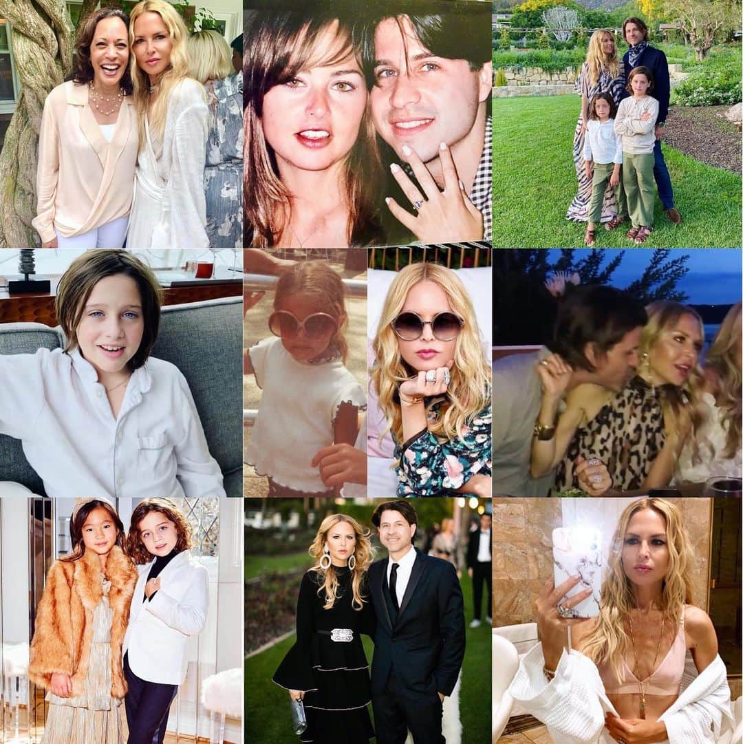 のインスタグラム：「Sharing my #topnine that this amazing community have liked most in this insane year called #2020 .. I have learned so much from all of you and beyond grateful to have such a supportive and loving #IG community🙏🏻 . You respond with the most kindness and warmth to things that matter most in my life which are my children, my relationship with @rbermanus and to causes so close to me like @bcrfcure 💗 .  This year has been filled with heartbreaking loss that began with @kobebryant 💜💛 and then the countless lives lost to the seemingly endless plague of #covid that continues. My love and healing goes out to all the families and loved ones  affected and hurting. I have learned so much this year..that slowing down doesn’t mean not being productive, and that taking 5 minutes to watch the sunrise and sunset  is life-changing.  Having deep gratitude for what matters most like family and the health of loved ones is paramount.  My work team, my extended family is like no other and we couldn’t have achieved what we miraculously did without all of them.  I will never take for granted the privilege of hugging friends and family or meeting my girlfriends for dinner or a coffee. We will all get through this and be stronger on the other side from what we have endured. I want to say thank you and I wish you a happy , healthy and safe #newyear 🥂🍾 #Goodbye #2020 #forever welcome #2021 🙏🏻❤️XoRZ」