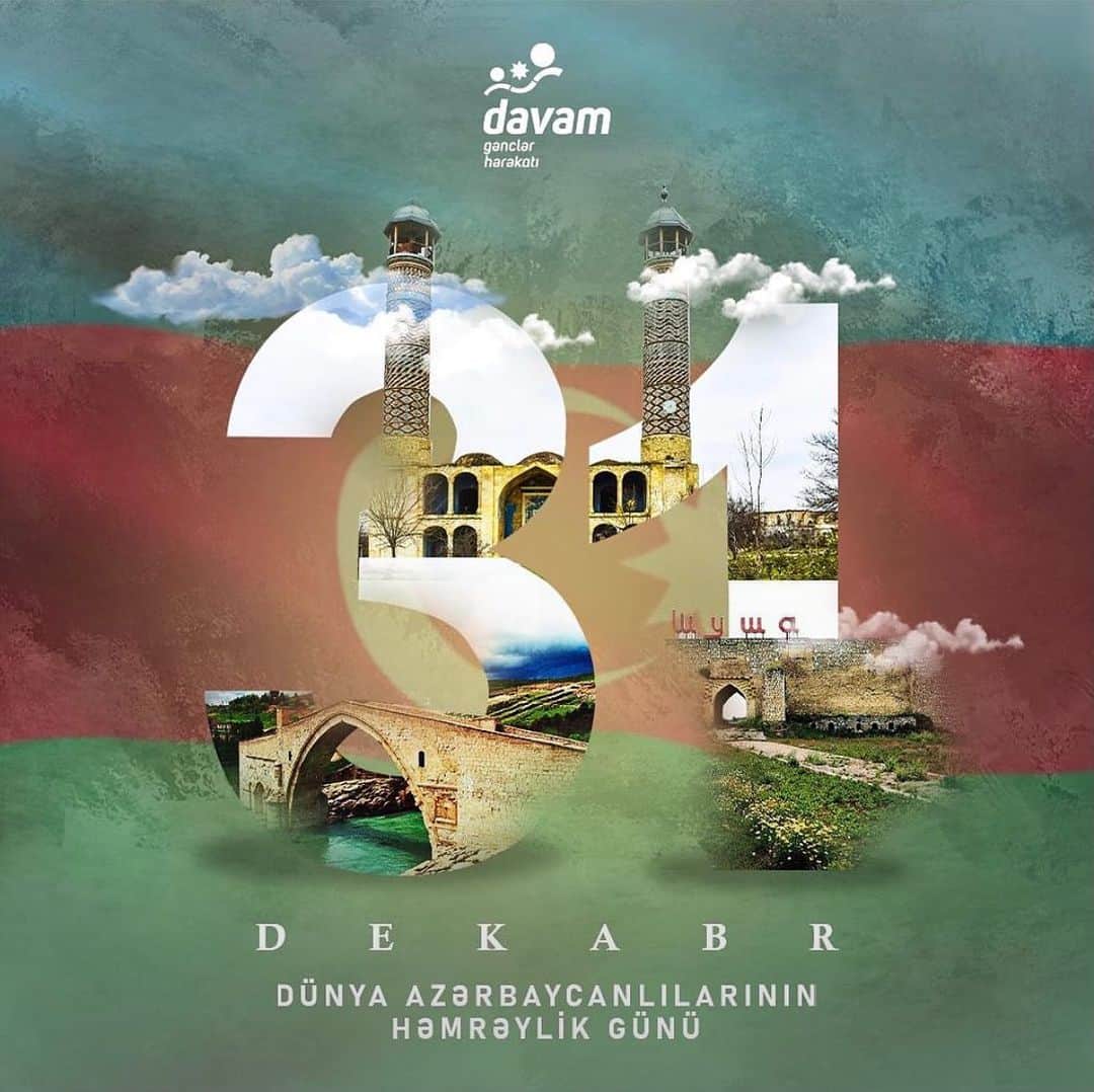 ポリーナ・ラヒモワさんのインスタグラム写真 - (ポリーナ・ラヒモワInstagram)「Today not only New Year but also very special day for Azerbaijan! Day of Solidarity of World Azerbaijanis !!! Congratulations all of us with great hollidays!!! Happy New Year my friends !!! Feliz Ano Novo!!! #azerbaijankarabakh #hermeylikgunumubarek #happynewyear #goodbye2020 #welcome2021 #coronagoaway #behappy」1月1日 7時59分 - polina_rahimova