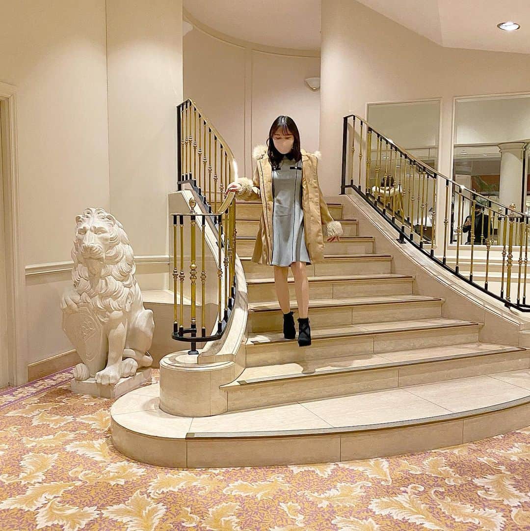 もえち。さんのインスタグラム写真 - (もえち。Instagram)「. . . Goto停止になったおかげで、逆にかわいいホテルに泊まれちゃった🤫💓 . . #第一ホテル東京」1月1日 18時36分 - yo_moti19