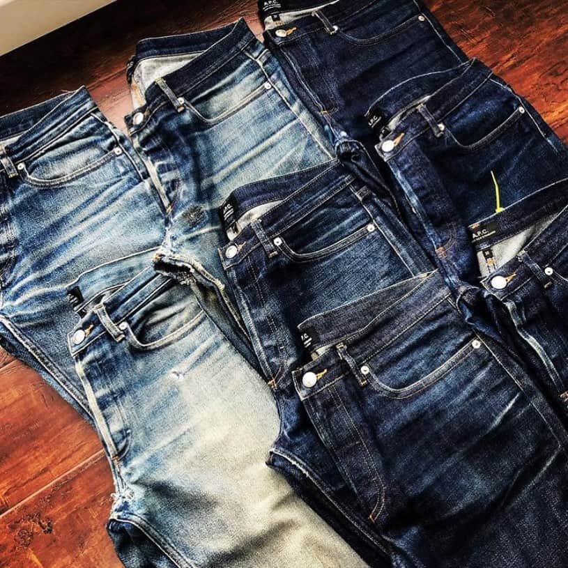 アーペーセーのインスタグラム：「A.P.C. Denim  Natural patina of A.P.C. jeans  ⠀ Regram @denim_research ⠀ ⠀ #APC #APCdenim #APCjeans #MyAPC」