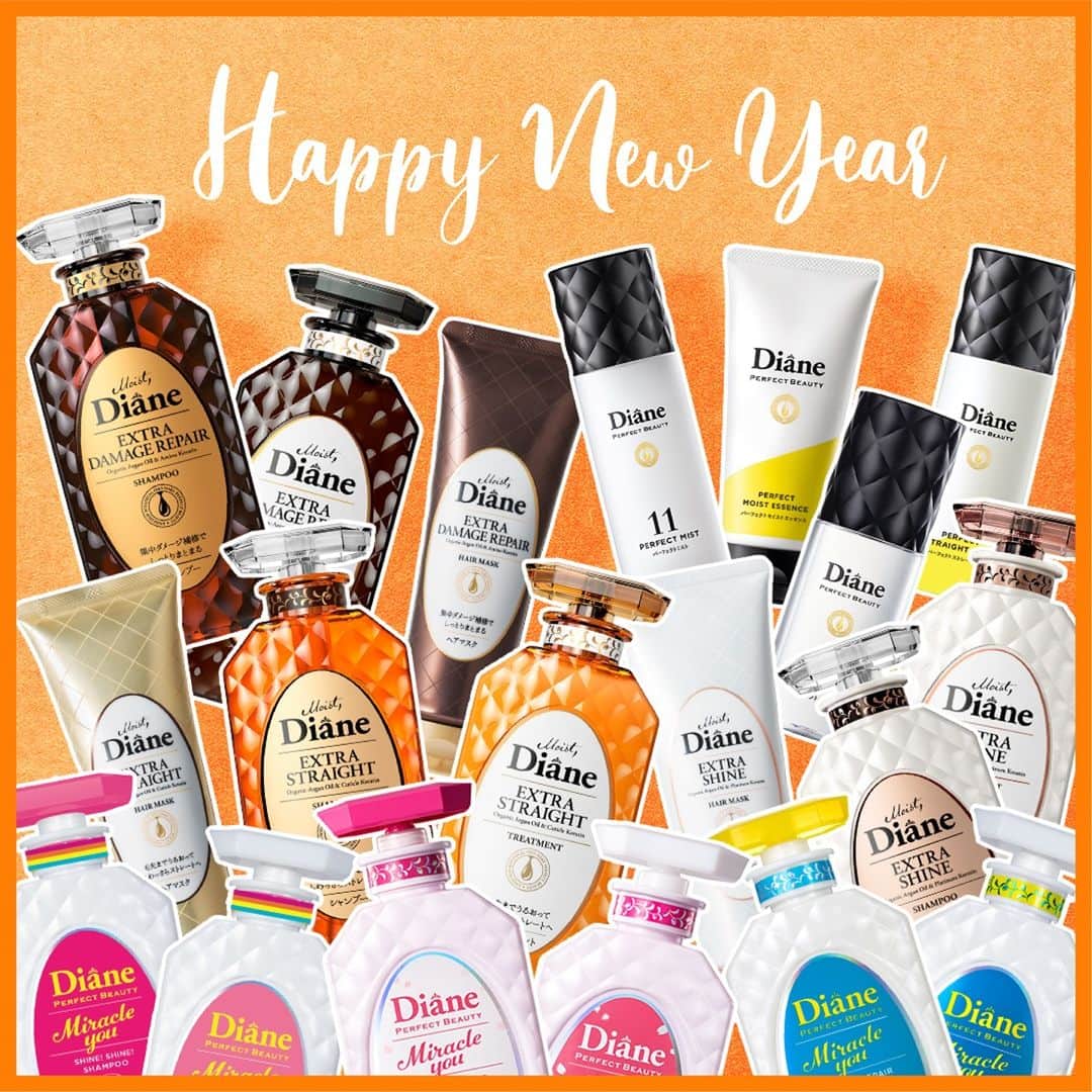 モイストダイアンのインスタグラム：「🥂 HAPPY NEW YEAR 🌈 2021年が素敵な年になりますよーに✨  #ダイアン #モイストダイアン #シャンプー #shampoo #バスタイム」