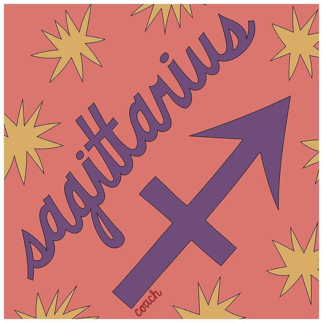 のインスタグラム：「You’ve got big dreams, Sagittarius. Share them to your IG stories and start building your fan base. Swipe right for more.  Haven’t seen your sign yet? Find your full horoscope via the link in bio.   🎨: @hanminncheese  #CoachNY」