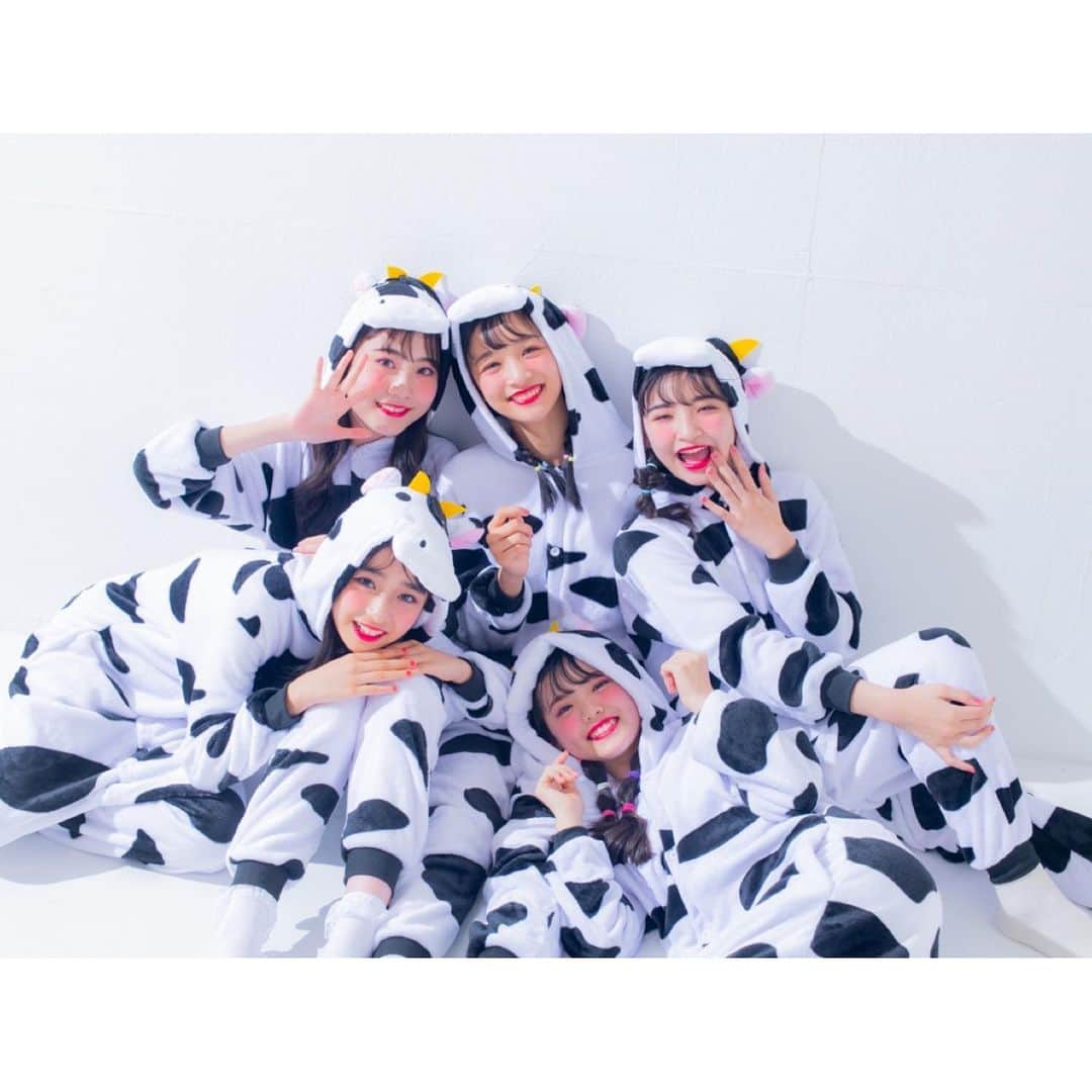 ニコ☆プチのインスタグラム：「あけましておめでとうございます🎉﻿ ﻿ ﻿ 2021年も、ニコ☆プチをよろしくお願いします❣️﻿ ﻿ ﻿ #ニコプチ﻿ #2021年﻿ #丑年﻿ #年賀状﻿ #近藤藍月﻿ #中山あやか﻿ #藤岡舞衣﻿ #本多萌愛﻿ #小松崎ふたば」