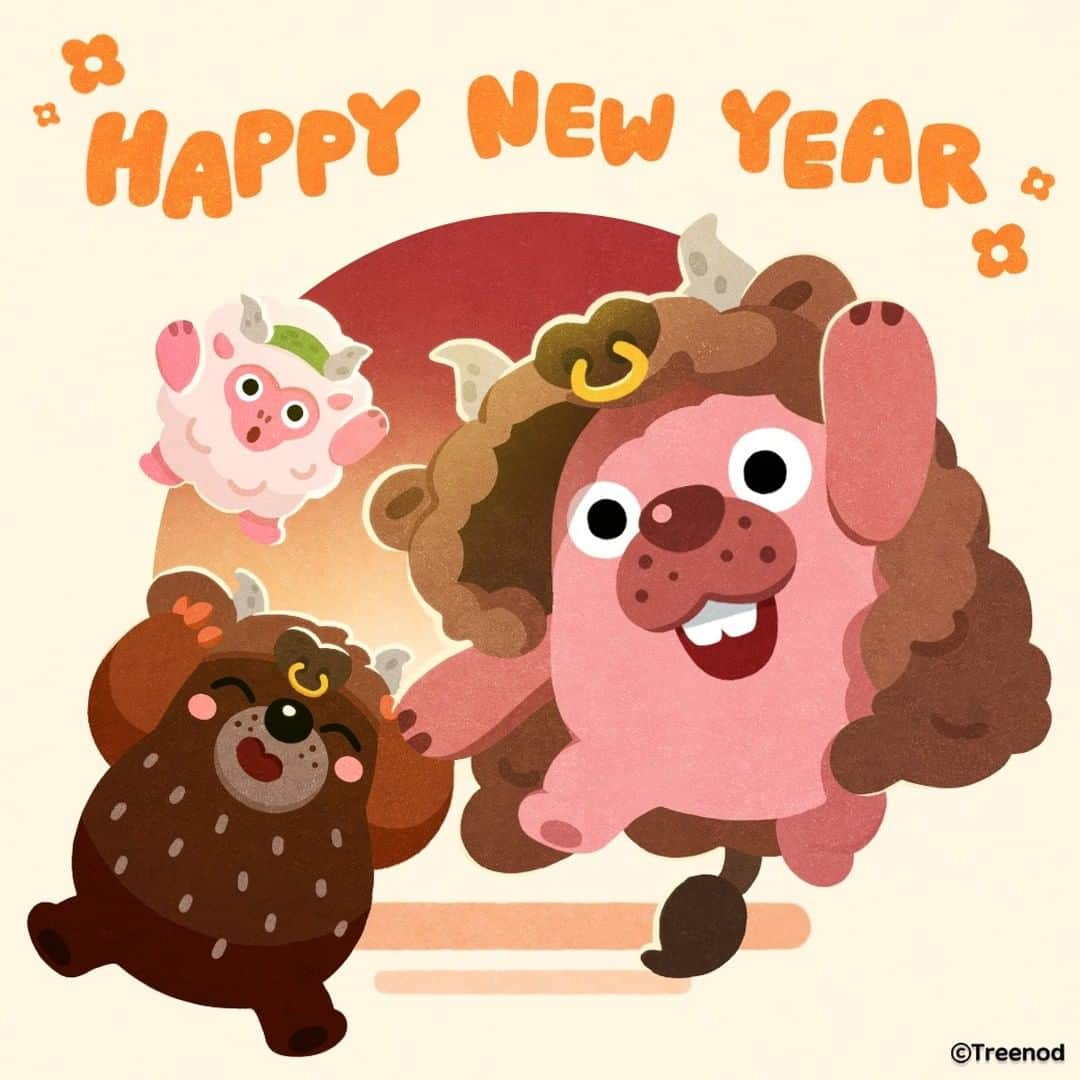 ポコタのインスタグラム：「#Happynewyear 🎉🎉 2021年は安全な一年になりますように！ - Wish 2021 is safer year!  #令和3年 #うし年 #丑年 #ポコタ #ポコパン #ポコポコ #ポコパンタウン #yearoftheox」