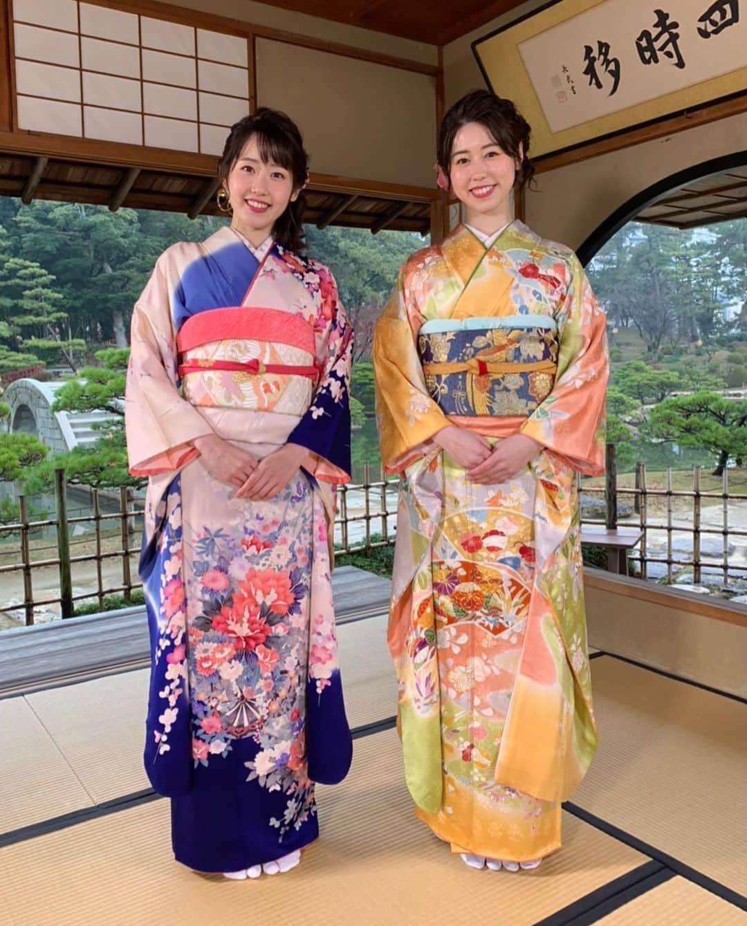 中根夕希のインスタグラム：「明けましておめでとうございます🐮🎍  2021年、テレビもラジオも全力で。 健やかに、穏やかに、上を向いて！！！ 過ごしたいと思っています。 良い一年となりますように…♡  さて！早速ですが。 お正月三が日は、おめでたく振袖を着てrccテレビで新年のご挨拶させていただいております🙇‍♀️ 成人式以来の振袖…。なんと10年ぶり😂😂 20代最後の年、良き思い出になりました☺️ RCCPLAY!にもあがっているようです。 RCCのホームページから見られるのかな？ 是非ご覧くださいませ😊  2021年もまだまだ精進します。 皆さま、どうぞよろしくお願い致します🙇‍♀️❤️  #2021年　#おめでとうございます #丑年　#モーーーー #なかなかひどい顔しとります #振袖　#河村ちゃんと♡ #10年ぶり　#つい写真をパシャパシャ #今年はついに三十路 #頑張るぞ😤」