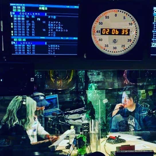 渋谷慶一郎のインスタグラム：「Last mid night @jwave813. 年越しの様子。短い時間でしたが言いたい放題話してきました🙋‍♂️🙋‍♂️🙋‍♂️」