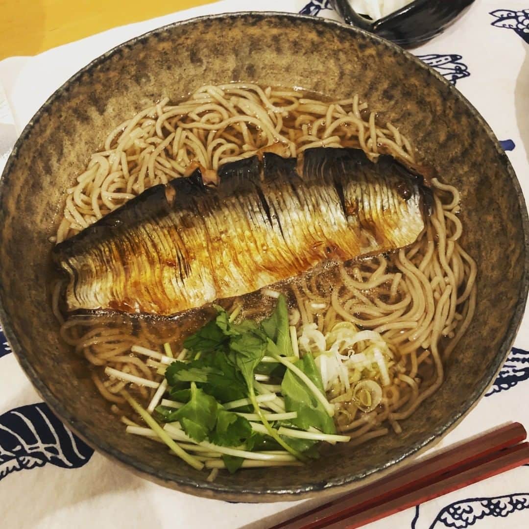 西山由のインスタグラム：「31.Déc. 2020 Soba de hareng.」