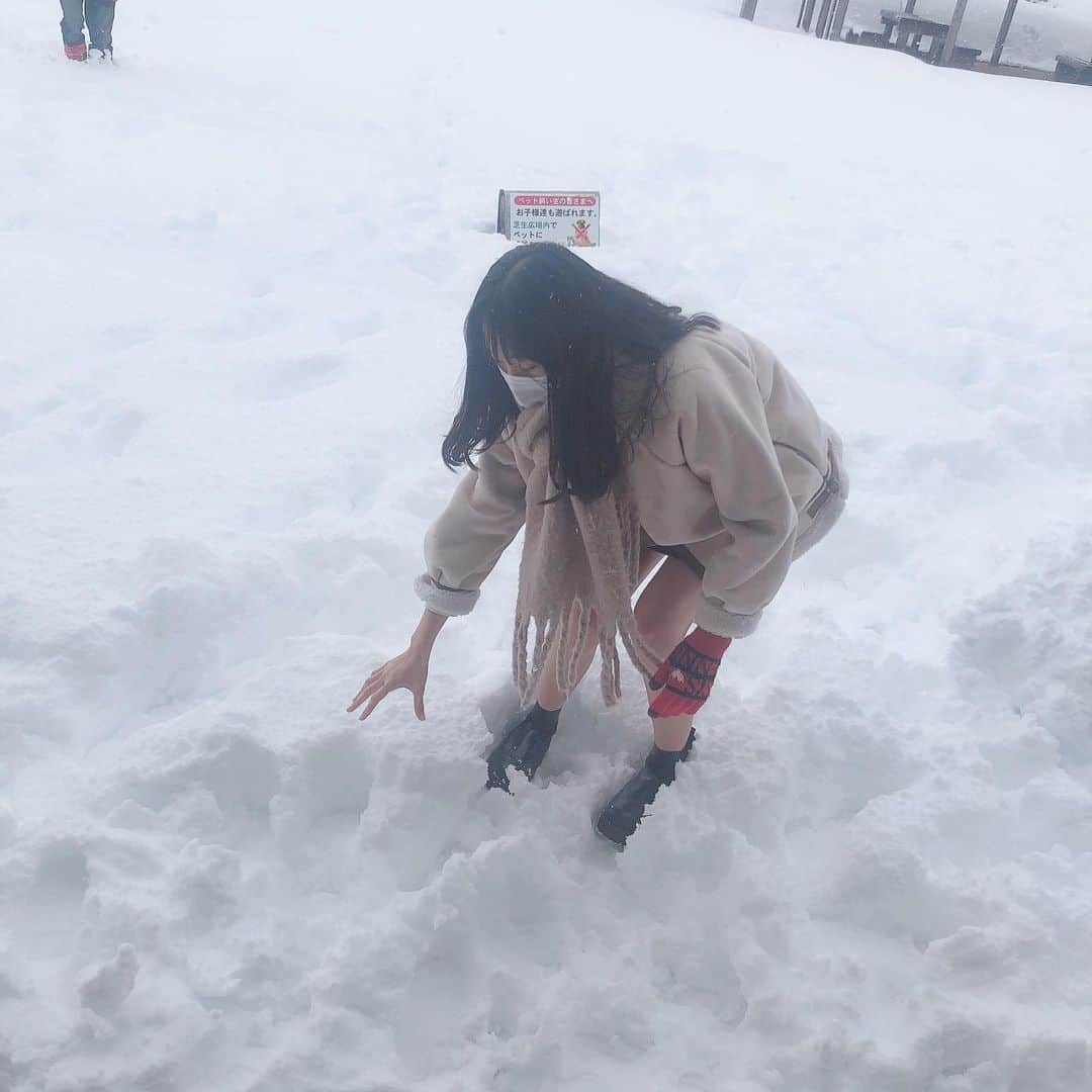 大段結愛さんのインスタグラム写真 - (大段結愛Instagram)「あけましておめでとうございます🐮♡﻿ ﻿ 2021年はみなさん健康第一で笑顔溢れる1年になりますように、、🍀﻿ ﻿ 私も頑張ります！！！！！ゾ🔥﻿ ﻿ 人生で初めてこんな雪景色を見た！！！！❄﻿ ﻿ #happynewyear #あけおめ #生足で雪の中入って凍えました #今年は次女ちゃんが年女です #🐮」1月1日 15時39分 - yuiiodann