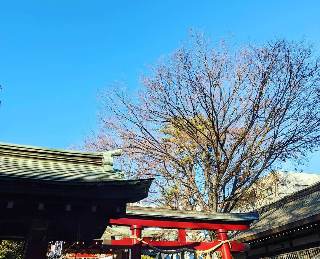 磯部正文のインスタグラム：「明けましておめでとうございます 今年もよろしくお願いいたします🎍🙏🏻  皆様にとって良い年になりますように  1人で初詣へ その神社にRADIOTSのYOSHIYAが 新年早々嬉しい遭遇so good」
