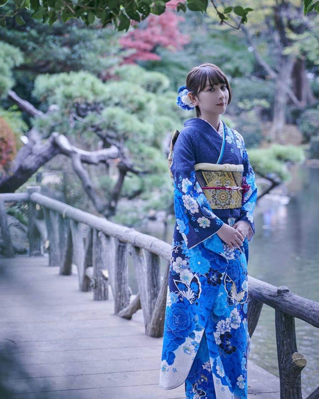 藍井エイルのインスタグラム：「2021.1.1🦋  #藍井エイル  #eiraoi #着物 #kimono」