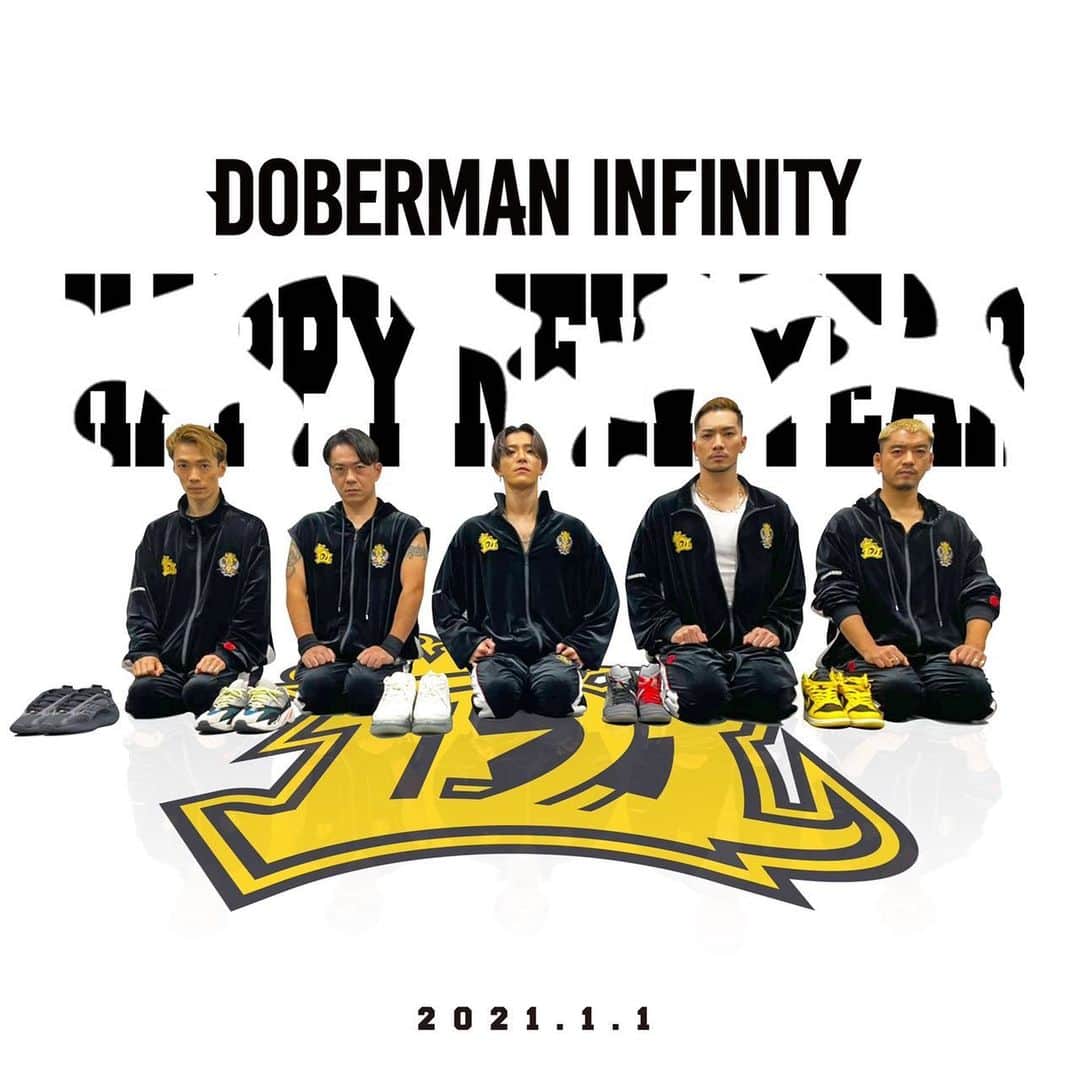 DOBERMAN INFINITYのインスタグラム：「🎍2021 HAPPY NEW YEAR🎍  いつもDOBERMAN INFINITYを温かく応援して下さり誠に有難うございます。✨ 今年も、皆様の生活を彩れる楽曲をお届けし、共に楽しめる1年にしていければと思います。 2021年も何卒、宜しくお願い致します！  #DOBERMANINFINITY 一同 #D6PARTY」
