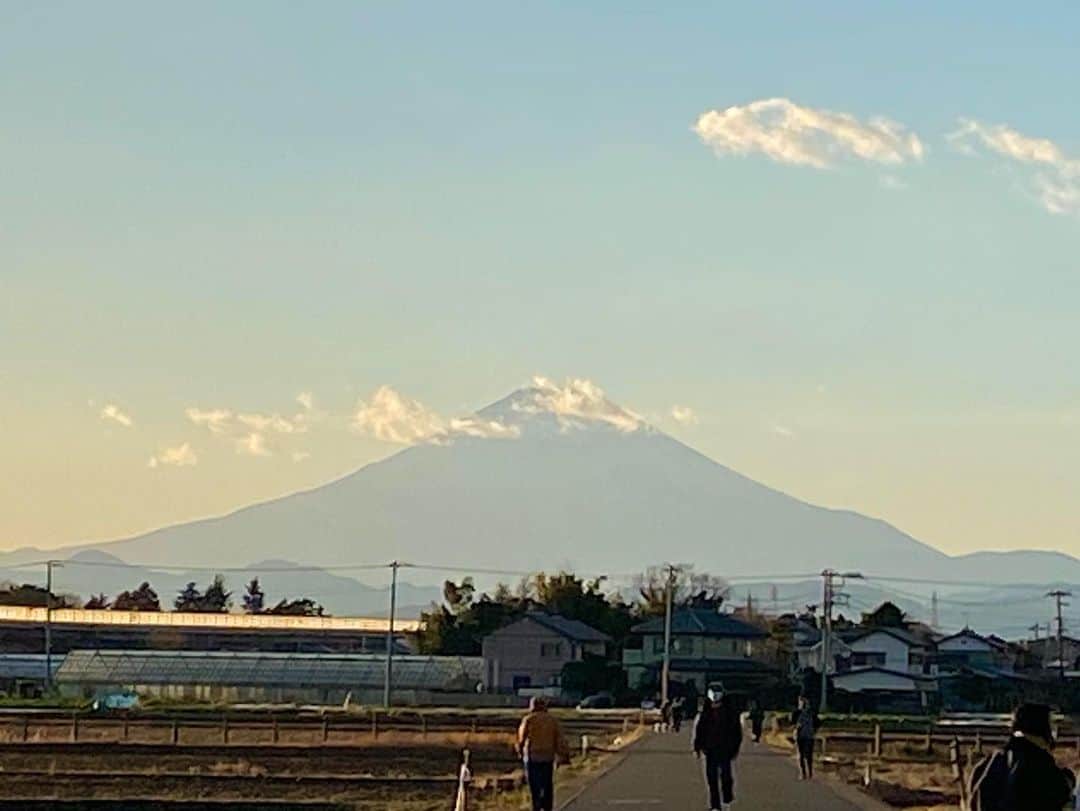 小桜舞子さんのインスタグラム写真 - (小桜舞子Instagram)「自転車でお墓参りに行ってきました。  お散歩する方やワンちゃんたちもチラホラ。  お天気が良くて、富士山が綺麗✨ 気持ちの良い２０２１年のスタートです♪ ( •̀∀︎•́ )✧︎  #小桜舞子 #富士山 #綺麗」1月1日 17時38分 - kozakura_maiko