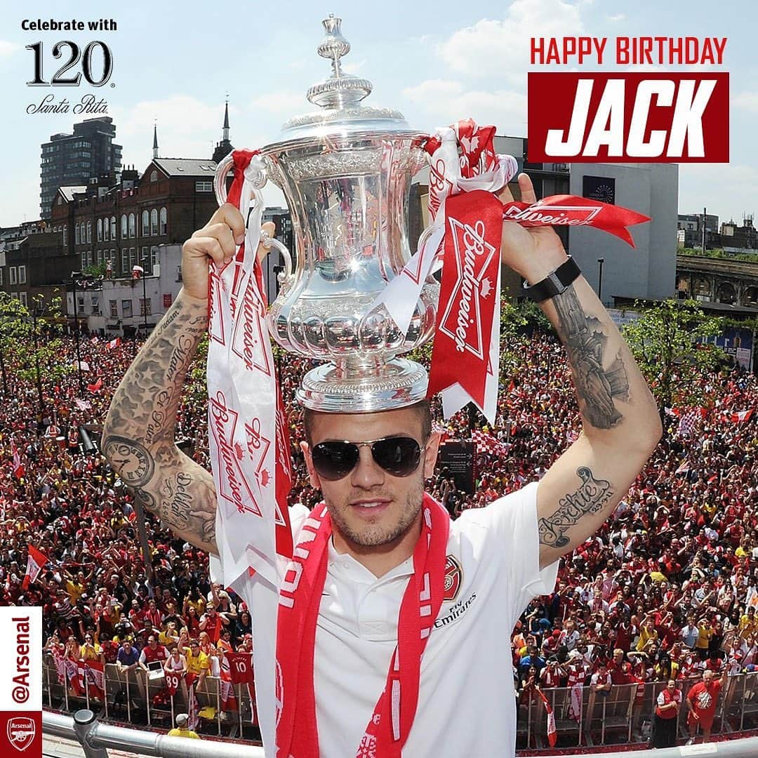 アーセナルFCさんのインスタグラム写真 - (アーセナルFCInstagram)「Happy birthday, super Jack! 🎂🎈⁠⠀ ⁠⠀ #Wilshere #Arsenal #AFC」1月1日 18時00分 - arsenal