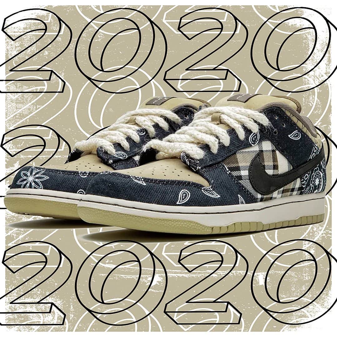 shoes ????のインスタグラム：「Happy New Year from the @shoes team 🥂What was your favourite sneaker of 2020?👇 Comment your honourable mentions 💭  #sneakers #sneakernews #nicekicks #kicksonfire #kickstagram #sneakeraddict #stockx #grailed #supreme #virgilabloh #travisscott」
