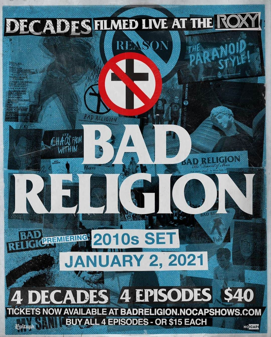 Bad Religionさんのインスタグラム写真 - (Bad ReligionInstagram)「Happy New Year 🎊 See you tomorrow for the conclusion of our Decades events, The ‘10s🔥 ticketing link in bio #bittersweetmoment #BRDecades #BR40」1月2日 4時36分 - badreligionband