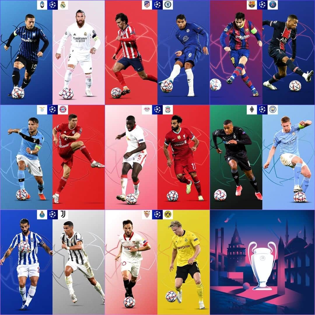 UEFAチャンピオンズリーグさんのインスタグラム写真 - (UEFAチャンピオンズリーグInstagram)「The last 16 🙌 Who will be lifting the trophy in Istanbul in 2021? 🏆🇹🇷」1月1日 21時00分 - championsleague