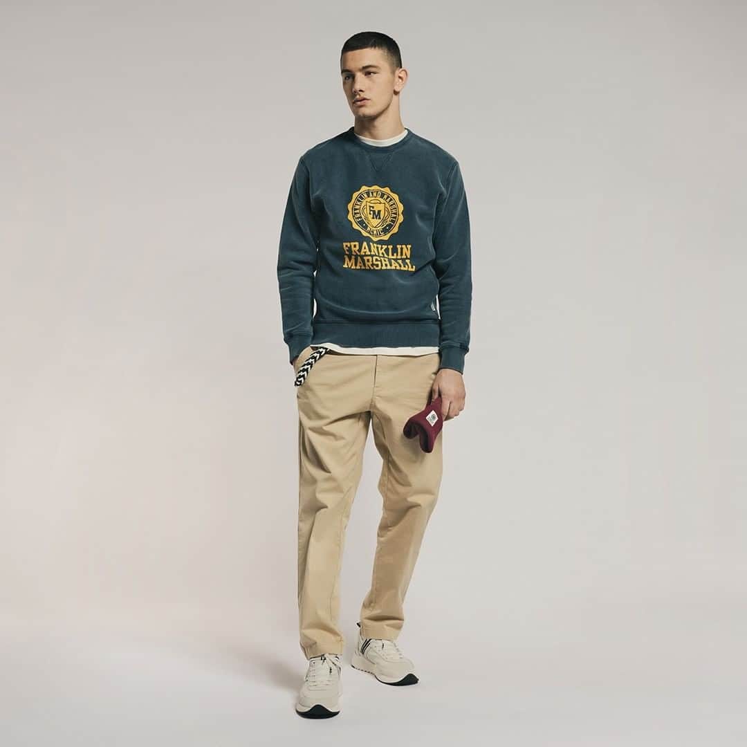フランクリン&マーシャルのインスタグラム：「FRANKLIN & MARSHALL  FW2020 COLLECTION   F&M classics reimagined for the season	  #franklinandmarshall #newcollection #crewneck」