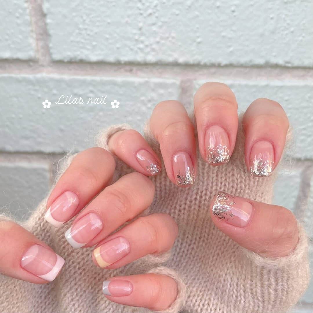 makoのインスタグラム：「* 🤍🤍🤍 #girlynail #ガーリーネイル #ミラーネイル #glitternail #젤네일 #젤네일아트 #젤네일전문 #フレンチガーリー  #ギンガムチェック #ギンガムチェックネイル #オーダーチップ #ブライダルネイル #ワイヤーネイル  #セルフネイル #스누피네일아트 #左右非対称ネイル #ちょうちょネイル #蝶々ネイル #ヴィンテージネイル #水滴ネイル #オーロラネイル #フレンチネイル #冬ネイル #マットネイル #韓国ネイル」
