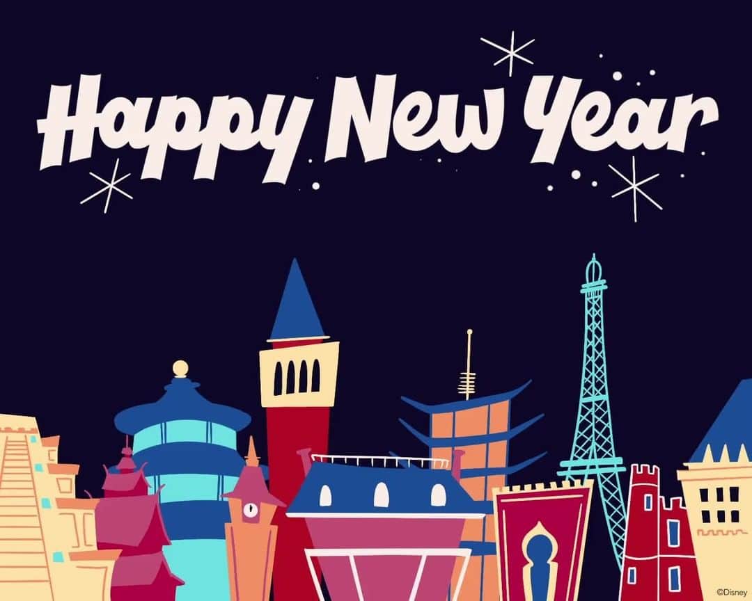 Walt Disney Worldのインスタグラム：「It’s a new year with new wishes and new dreams. Happy New Year! #DisneyMagicMoments 🎆」