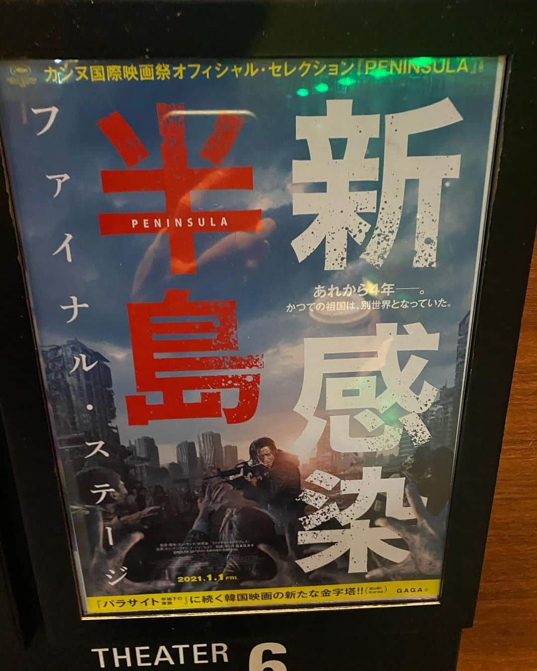 鮫島一六三さんのインスタグラム写真 - (鮫島一六三Instagram)「毎年元旦は映画を観に行くことにしてます。  去年は #ヒロアカ で、その前は #カンフーヨガ だったかな。違ったかも。でも毎年元旦に観る映画は外すことなく面白いのが不思議です。  今年は #新感染半島 を観に #バルト9 へ。  前作が超面白すぎたこともあり、 まったく違う話ということで変なアレルギー反応起こすかなーと思ったら全くの杞憂！  この監督、超チャレンジ精神の塊なのかもしれません。  映画の中で出てきたセリフ「常識てなんた？挑戦したのか？」みたいなやつが刺さりました。（正確には覚えてない！）  #TWD × #マッドマックス て感じっすかね。  キャラのデフォルメなんかもよいですね。  わかりやすい。  悪いやつは悪いし 善いやつは善い  わかりやすさがこの尺でしっかりのめりこませてくれてるのかな。  こいつ死ぬなーてやつは死ぬし 生き残ってくれーてやつは生き残るし  あと今のパンデミックな世界によく刺さるワードも出てくる。  ぐさっときます。  面白いっすねぇ。  と映画の感想もそうなんですが たまたま偶然映画館で #ダイノジ #大谷ノブ彦 さんと #元気たつや さんとばったり！笑 #djダイノジ  初期メンバーが揃う！こんなことないっすよ！ 映画より奇妙な出来事！  今年も面白い年になりそうです！」1月2日 1時31分 - banbanbansame