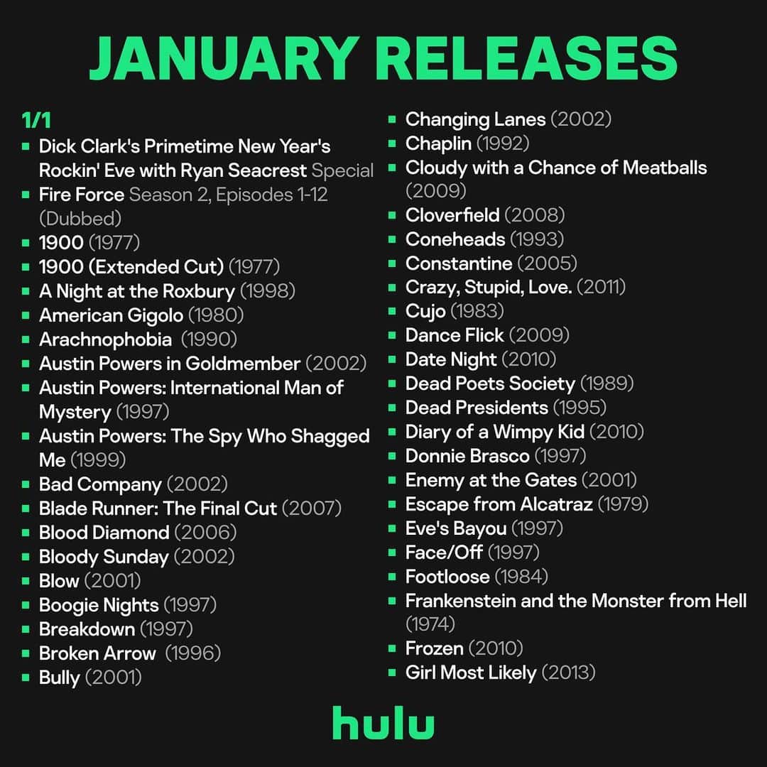 Hulu Home of Emmy-winningさんのインスタグラム写真 - (Hulu Home of Emmy-winningInstagram)「Start your new year off right with these new releases ✨」1月2日 3時17分 - hulu