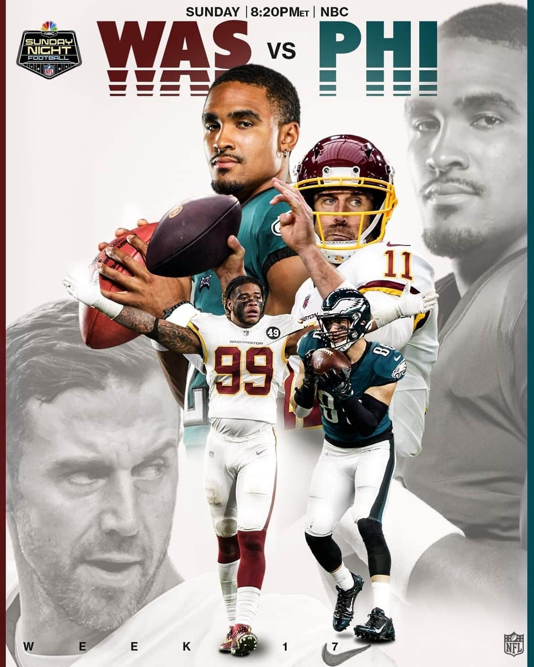 NFLさんのインスタグラム写真 - (NFLInstagram)「@washingtonnfl. @philadelphiaeagles. A lot on the line in the NFC East on SNF!  📺: #WASvsPHI -- Sunday 8:20pm ET on NBC 📱: NFL app // Yahoo Sports app」1月2日 10時00分 - nfl