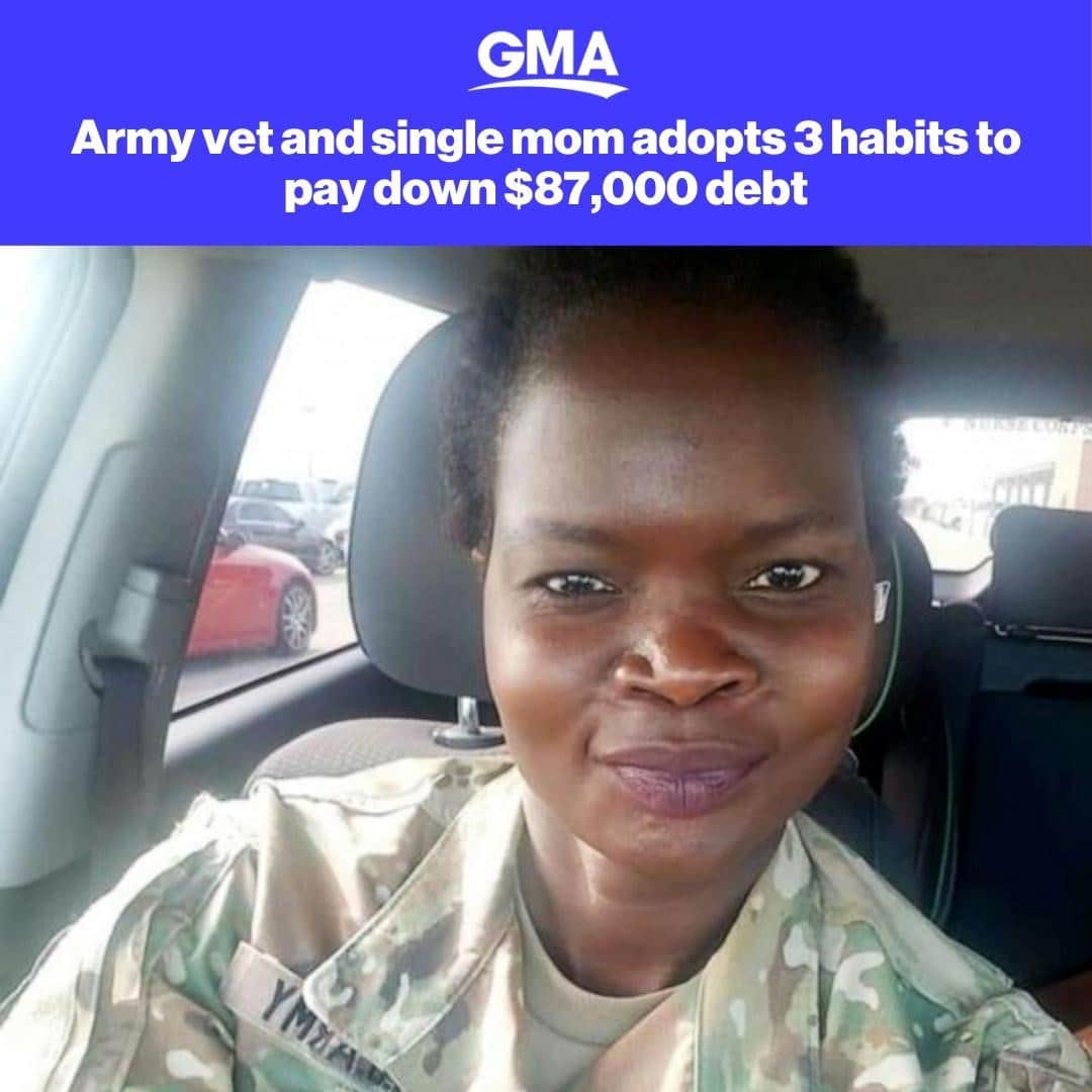 Good Morning Americaさんのインスタグラム写真 - (Good Morning AmericaInstagram)「Nyajuok Tongyik Doluony, an Army vet and single mom, owed $87,000 in debt. On top of that, she also had five-figure credit card bills and car payments. See link in bio for her story and how she paid down her debt. #debt #finance #financialwellness」1月2日 12時00分 - goodmorningamerica