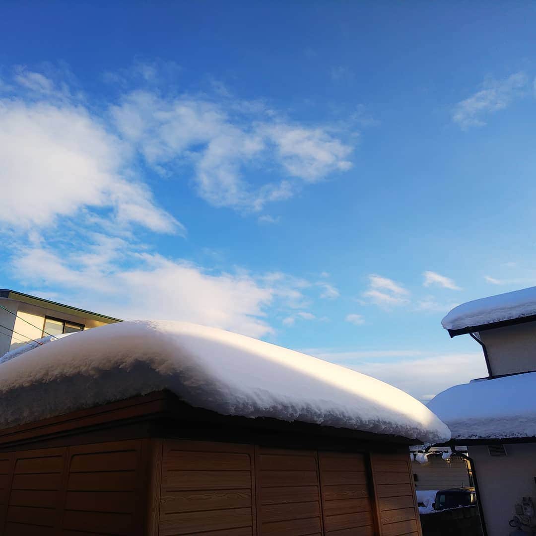 みながわゆみさんのインスタグラム写真 - (みながわゆみInstagram)「#いまそら #イマソラ #青空 #青空うれしい #ゆき #雪 #雪景色 #雪に負けず頑張ろう」1月2日 15時38分 - nama.09.19