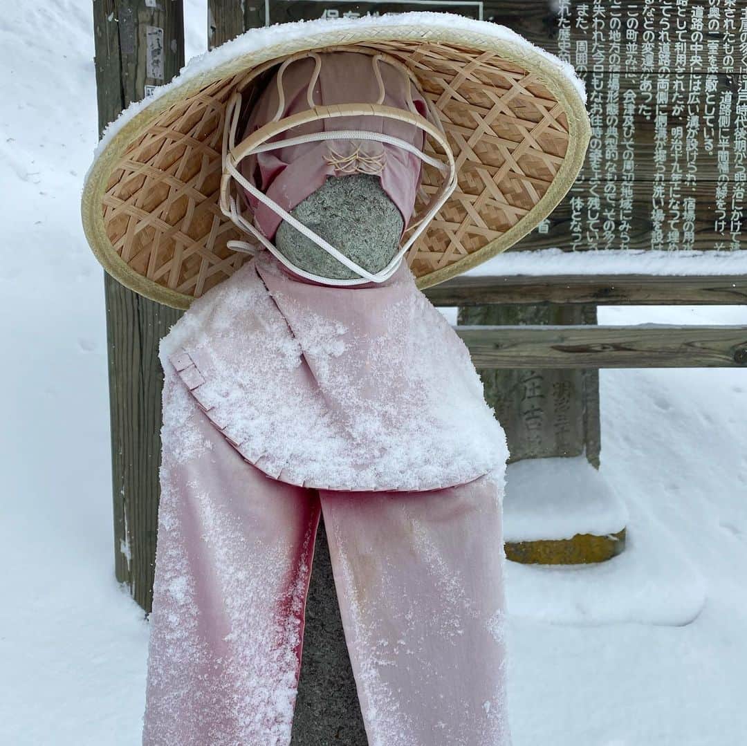 猫ひろしさんのインスタグラム写真 - (猫ひろしInstagram)「御地蔵さんの頭の上の雪が重そうだったので、雪を払いました。  密かに何か良い事あるんじゃないかと思っているんだけど、今のところ、ただ手が冷たいだけでした。  #猫に恩返し #やましい心は良くない」1月2日 16時37分 - cat_hiroshi