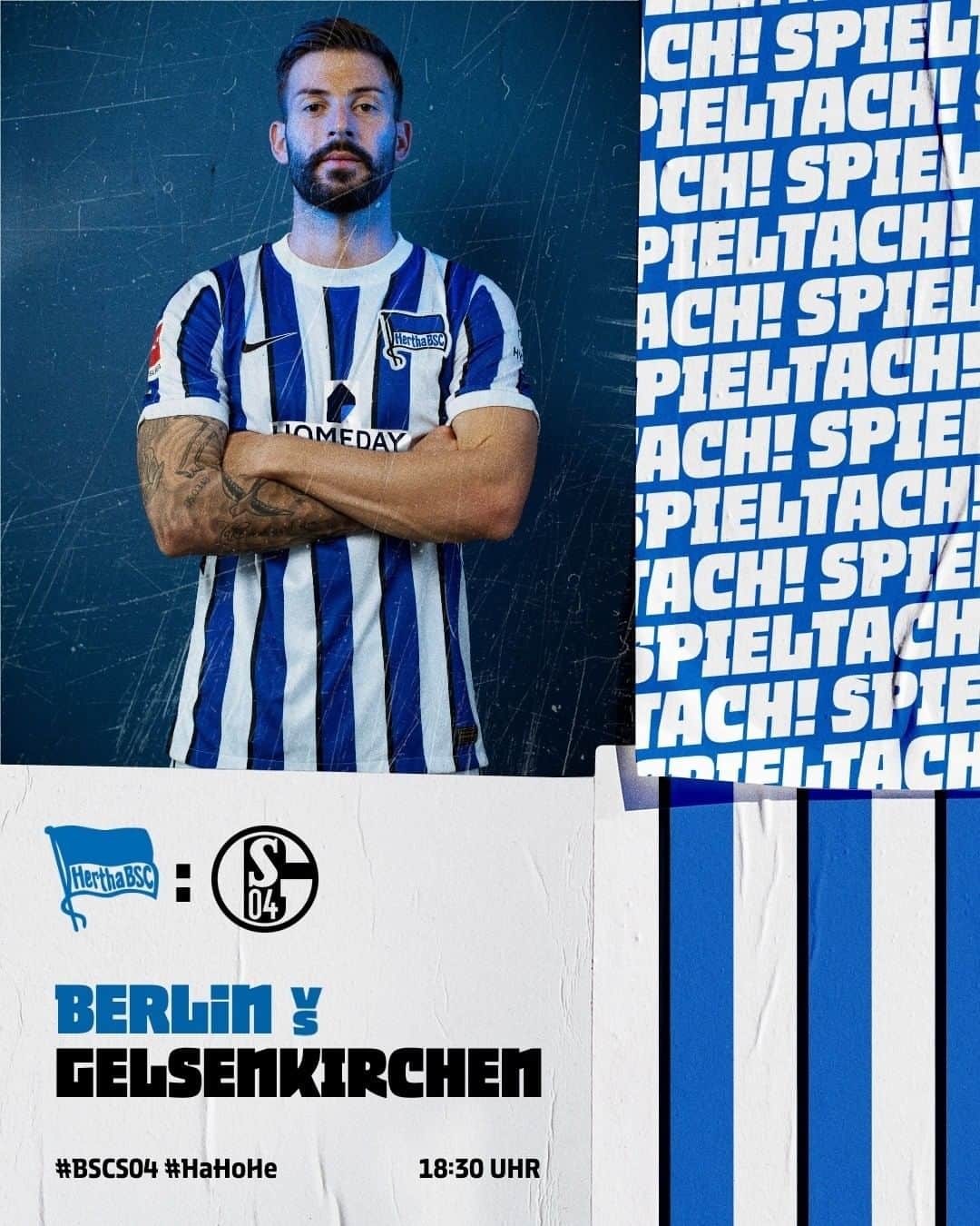 ヘルタ・ベルリンのインスタグラム：「Der erste Spieltach im neuen Jahr steht an! 😍 🔜 #BSCS04  . . #HaHoHe  #herthabsc」