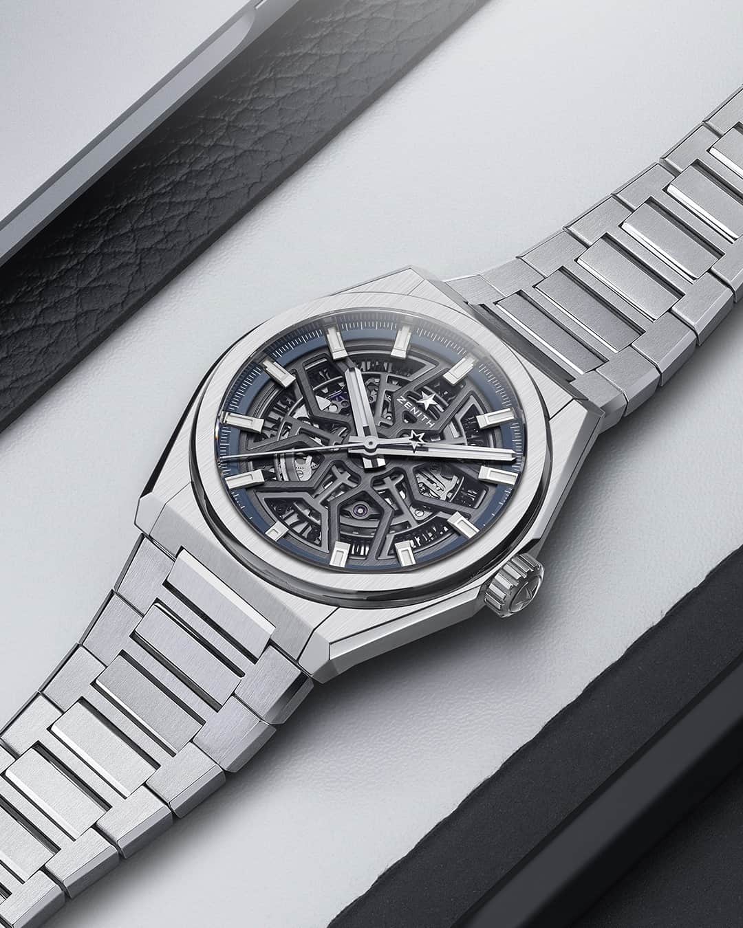 のインスタグラム：「#DefyClassic: Striking the right chord of sleek lines, futuristic details and superlative precision: DEFY Classic in Titanium.」
