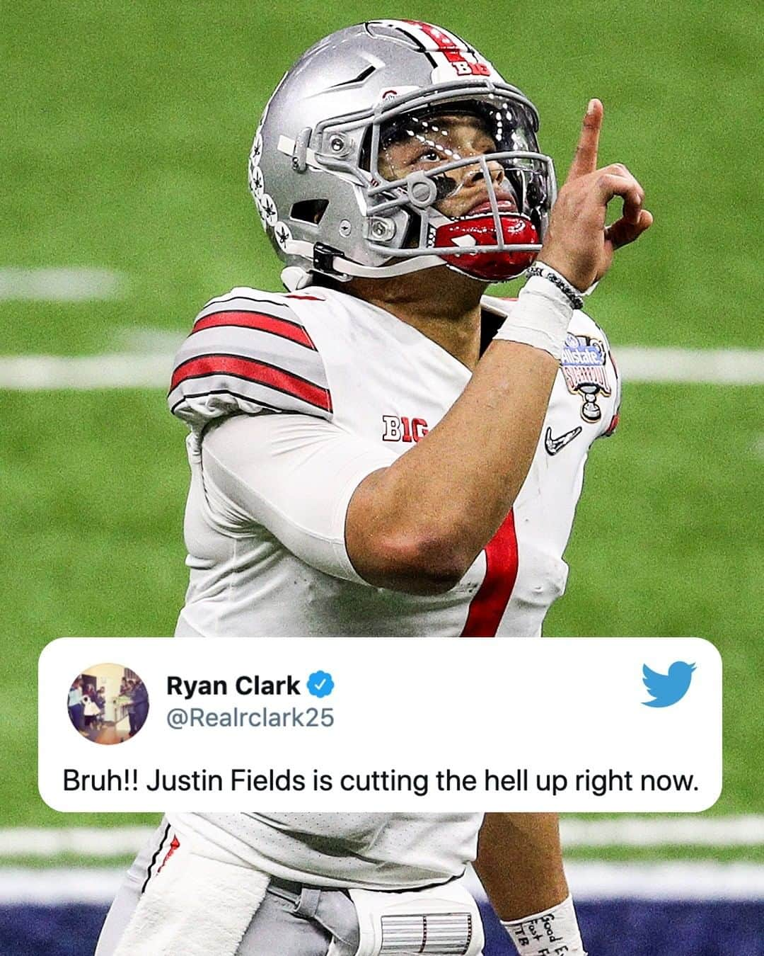 espnさんのインスタグラム写真 - (espnInstagram)「Justin Fields showed out and the sports world took notice. He's got next 😤」1月3日 0時54分 - espn