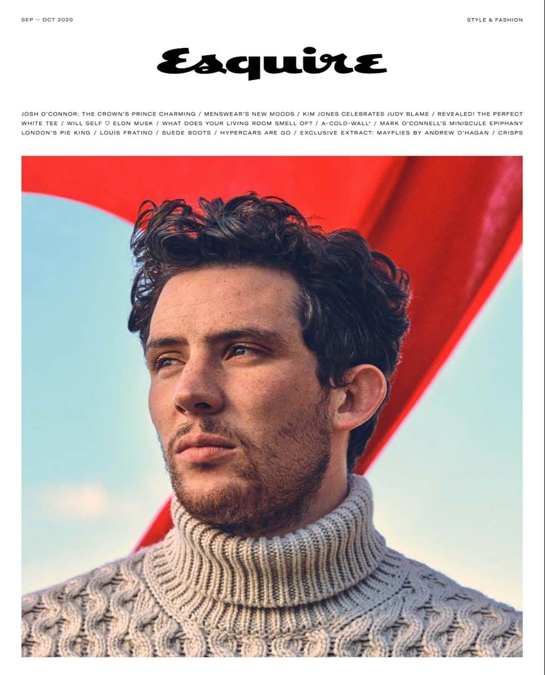 カナーリのインスタグラム：「@joshographee is pictured wearing a #CanaliFW20 grey textured turtleneck in this cover story by @ukesquire.  From the best #CanaliEditorials of the season. #Canali1934 #menswear #fashioneditorial」