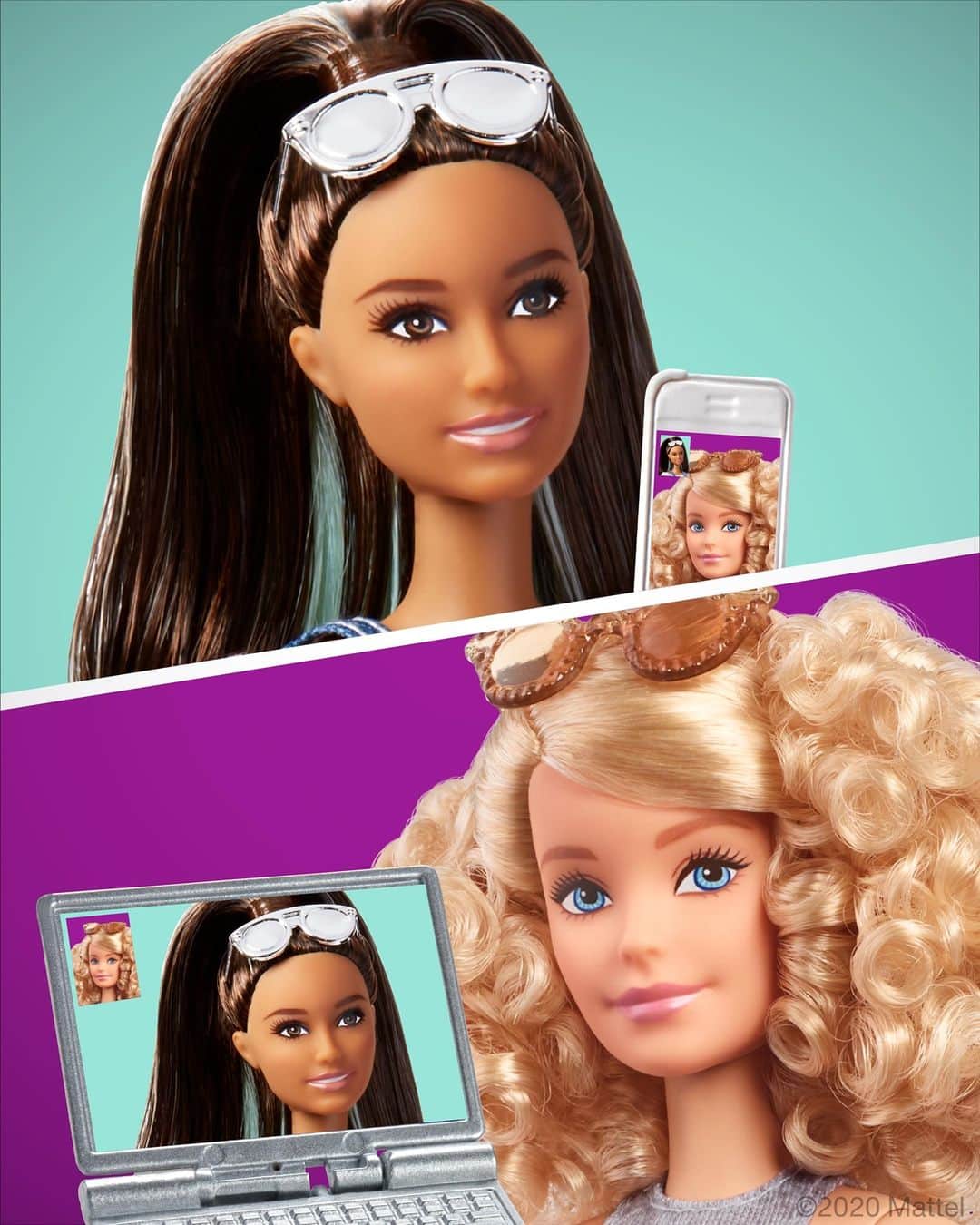 バービーのインスタグラム：「Here’s to keeping close, no matter the distance! Who do you need to catch up with this weekend? 📞 #Barbie」
