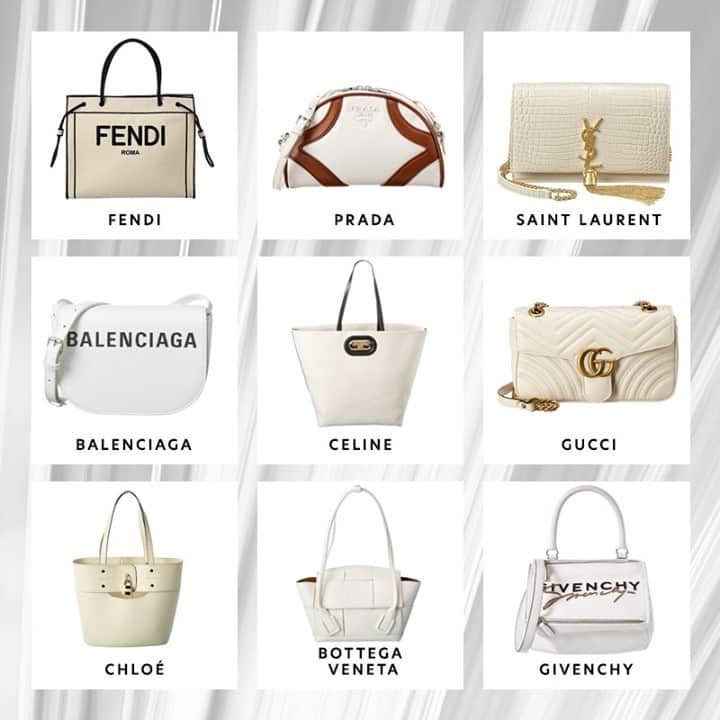 GILTのインスタグラム：「Break out the winter whites. Which bag’s on your shoulder?」