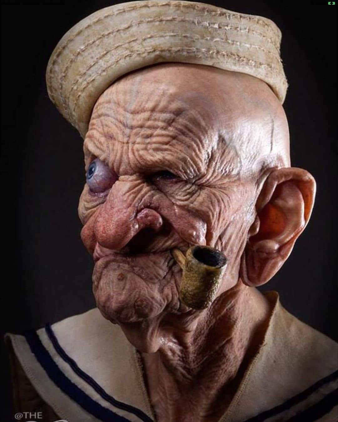 スラッシュさんのインスタグラム写真 - (スラッシュInstagram)「#Repost @bizarredoctor  Popeye the Sailor Man by Rick Baker. @therickbaker iiii]; )'」1月3日 2時07分 - slash