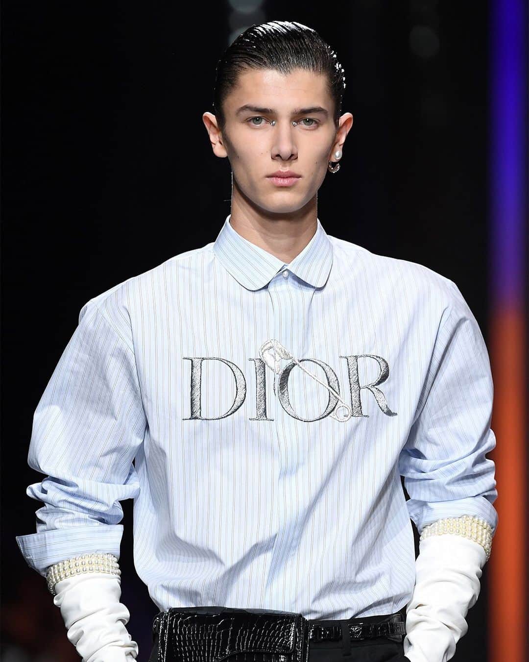 Fashion Weekのインスタグラム：「Runway royalty 👑 Prince Nikolai of Denmark on the runway for @dior homme by @mrkimjones. Photo by @gettyimages.」